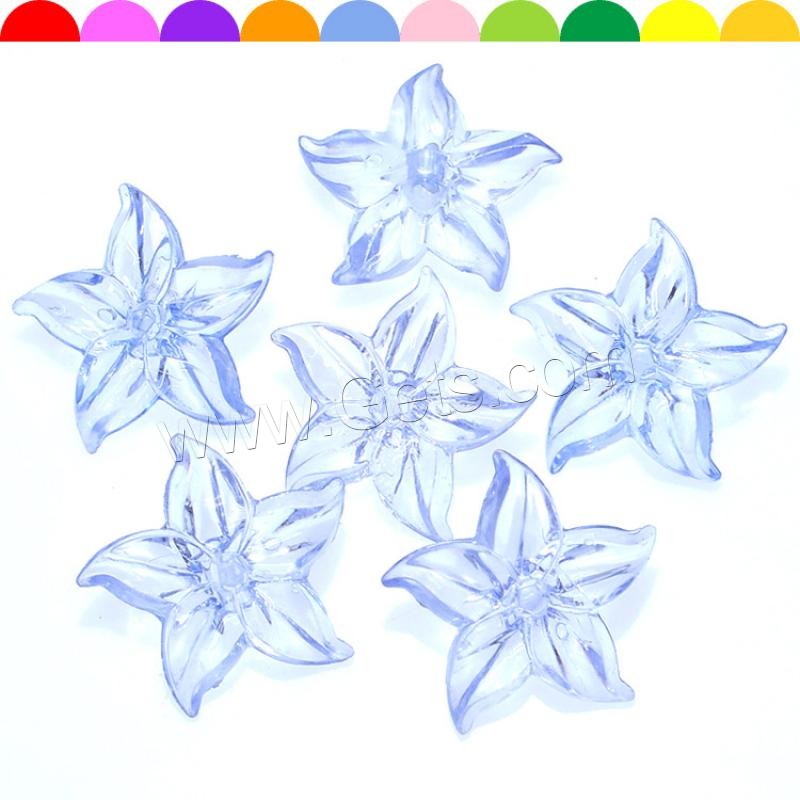 Acrylic Jewelry Beads, Flower, injection moulding, different size for choice, more colors for choice, Hole:Approx 1mm, Sold By Bag