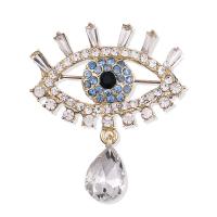 Rhinestone Zinc Alloy Brooch, with Crystal, plated, Korean style & Unisex & with rhinestone, silver color 