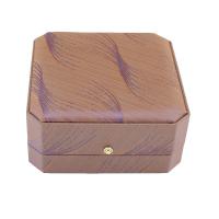 Boîte à bijoux multifonctions, carton, avec Éponge & velours de coton, bijoux de mode, brun Vendu par PC