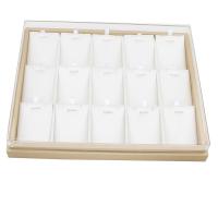 Caja Joyería de Múltiples Funciones , Cartón, con tapa de plástico & Esponja, Rectángular, Blanco, 300x250x30mm, Vendido por UD