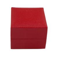 Multifunctional Jewelry Box, Cardboard, with Velveteen, Square, fashion jewelry, red 