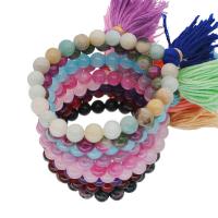Gemstone Bracelets, with Cotton Thread, Tassel, elastic & for woman, 40mm Approx 7 Inch 
