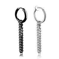 Stainless Steel Huggie Hoop Drop Earring, plated, fashion jewelry & Unisex 