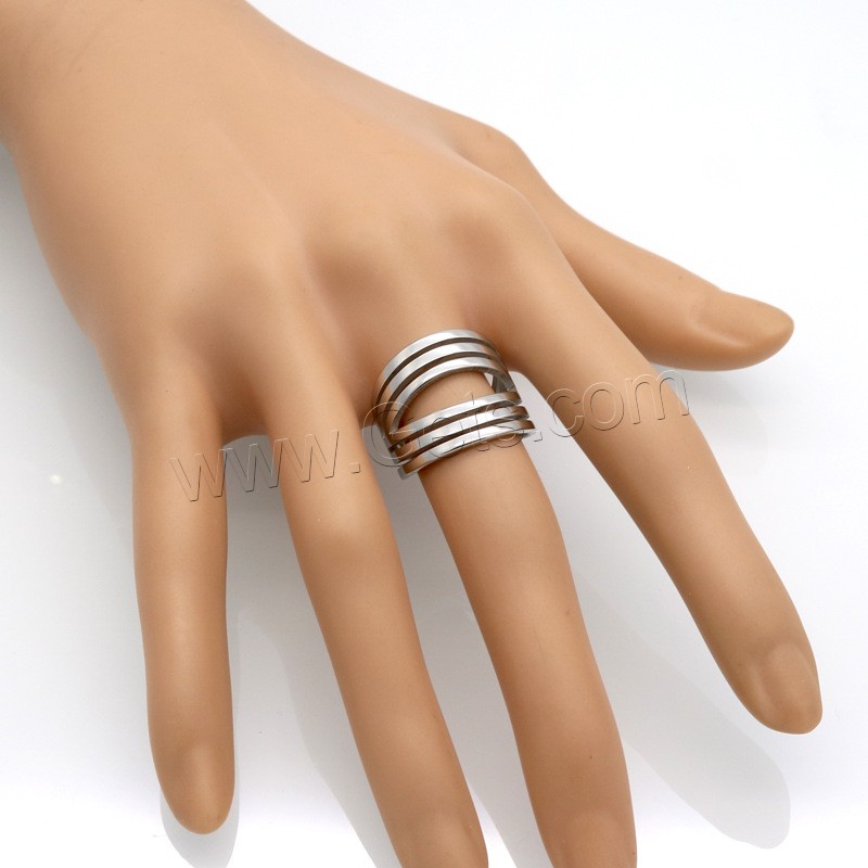 Edelstahl Fingerring, 316 L Edelstahl, plattiert, unisex & verschiedene Größen vorhanden, keine, 18mm, Größe:6-9, verkauft von PC