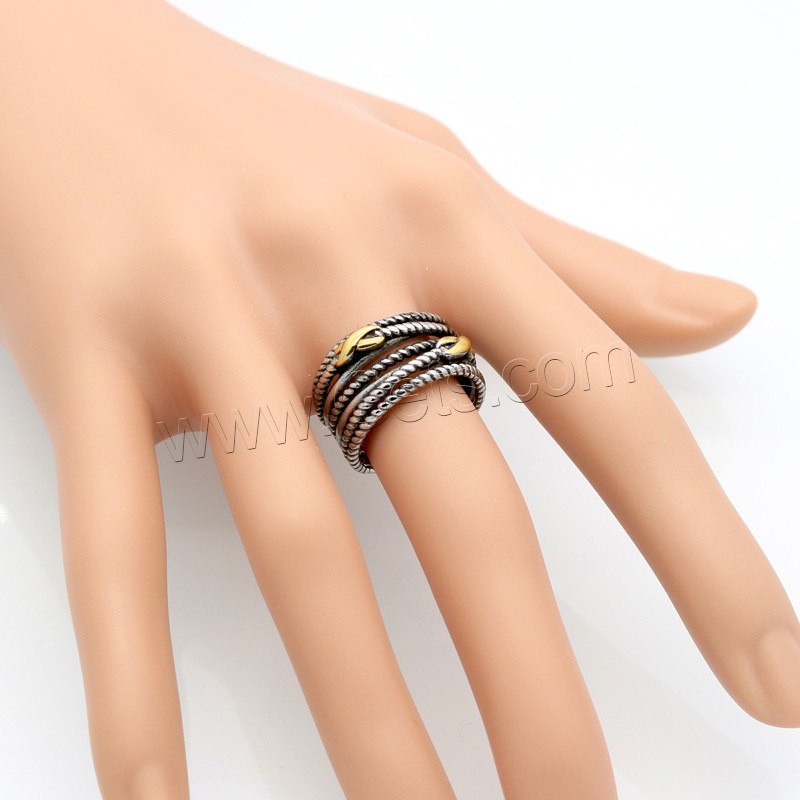 Edelstahl Fingerring, 316 L Edelstahl, plattiert, Modeschmuck & unisex & verschiedene Größen vorhanden, 13mm, Größe:6-10, verkauft von PC