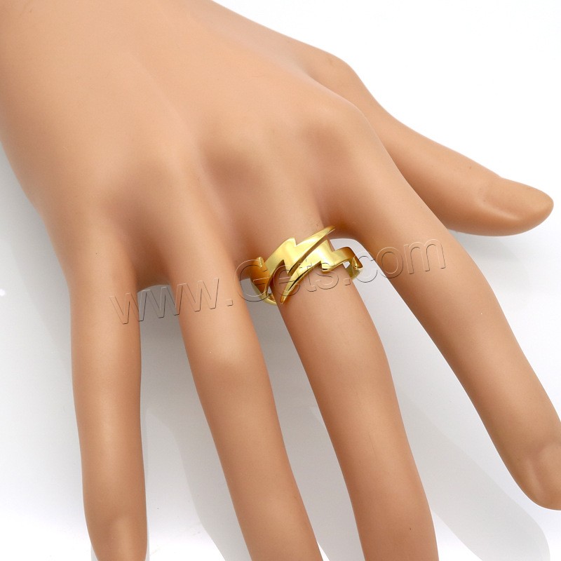 Edelstahl Fingerring, 316 L Edelstahl, plattiert, unisex & verschiedene Größen vorhanden, keine, 11mm, Größe:6-9, verkauft von PC