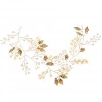 Bridal Hair Flowers, Zinc Alloy, with Crystal & Brass, plated, fashion jewelry & wedding gift & for woman 300mm 