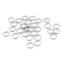 Stainless Steel Split Ring, plated, DIY silver color 