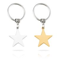 Stainless Steel Key Chain, Star, plated, Unisex 