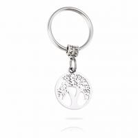 Stainless Steel Key Chain, platinum color plated, Unisex & hollow, 30mm,25mm 