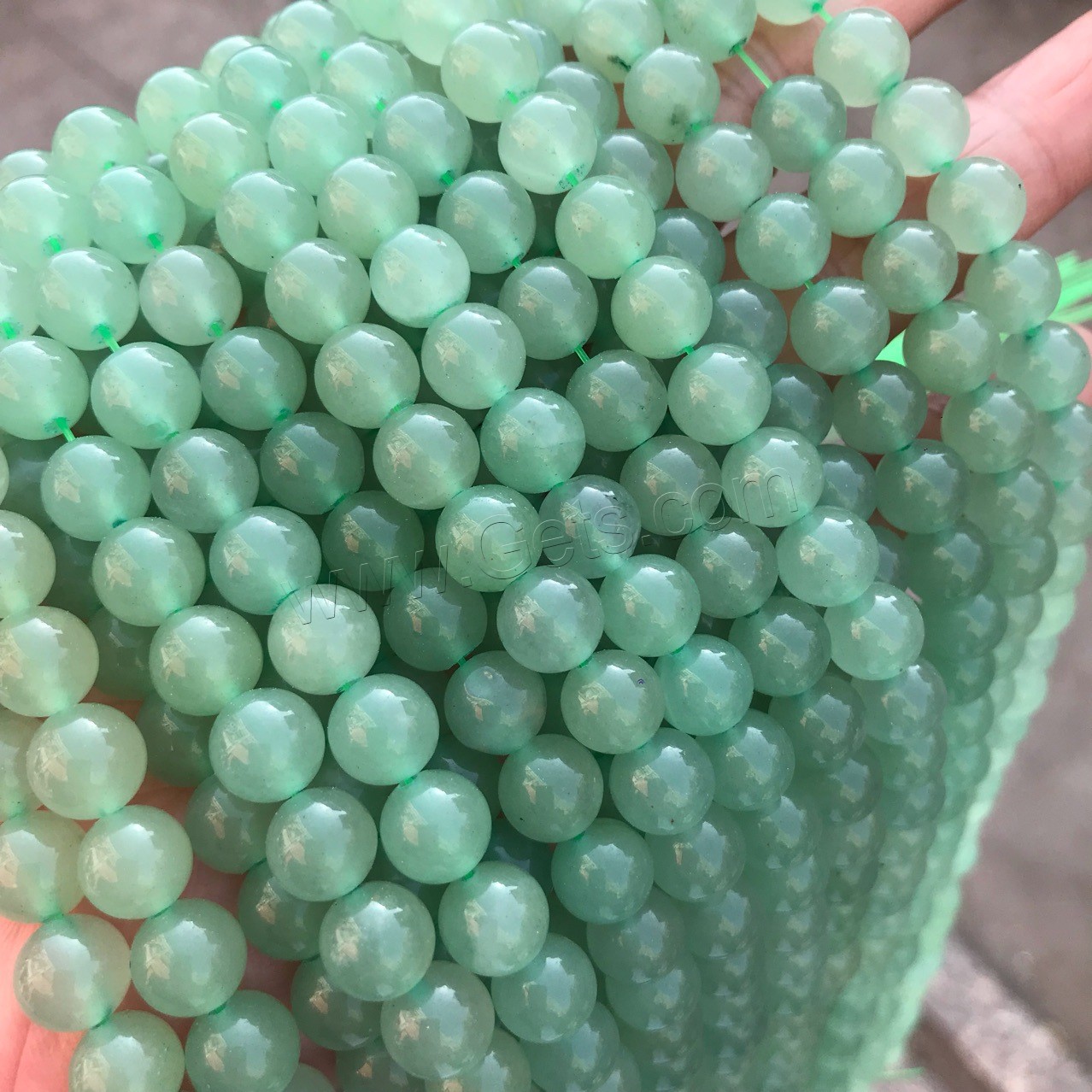 Green Aventurine Bead, Round, polished, different size for choice, green, Hole:Approx 1mm, Sold By Strand