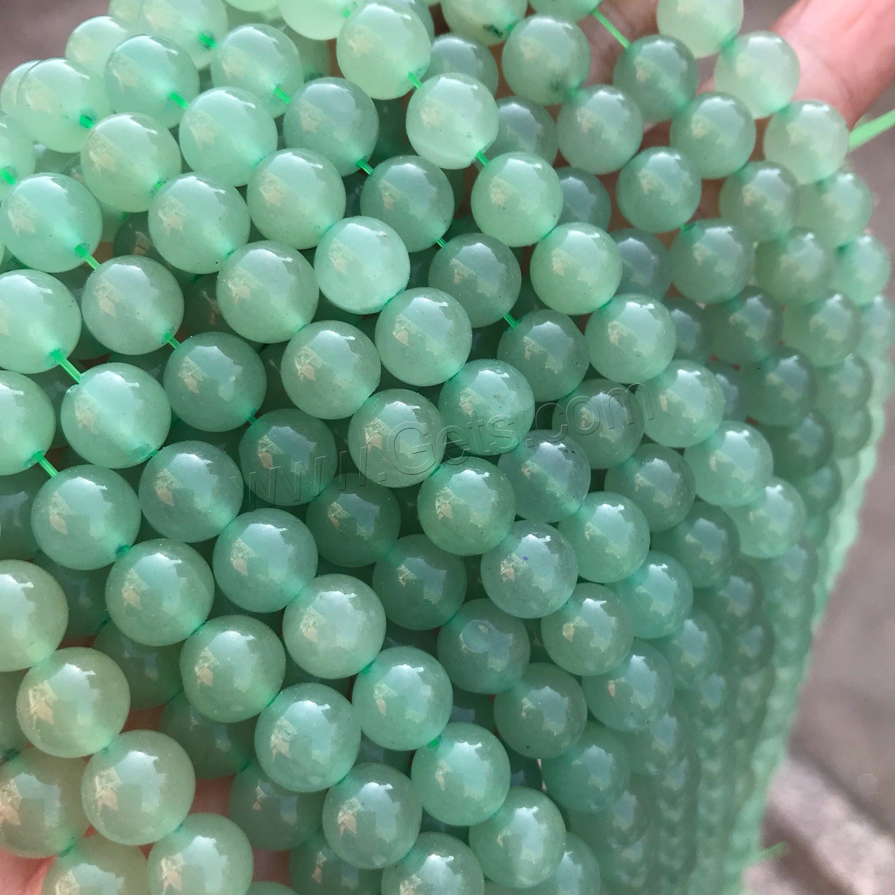 Green Aventurine Bead, Round, polished, different size for choice, green, Hole:Approx 1mm, Sold By Strand