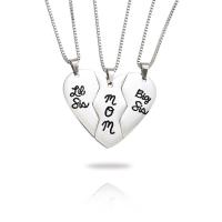 Stainless Steel Jewelry Necklace, plated, three pieces & Unisex, silver color 