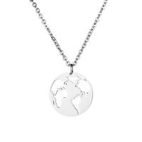 Stainless Steel Jewelry Necklace, plated, Unisex, silver color, 25MM .6 Inch 