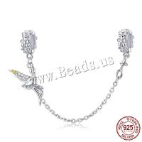 925 Sterling Silver Bracelet Findings, platinum plated, micro pave cubic zirconia, 1.7cmuff0c6.2cm 