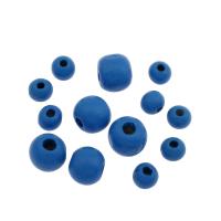 Gefärbtes Holz Perlen, Modeschmuck & DIY & verschiedene Größen vorhanden, blau, verkauft von Tasche