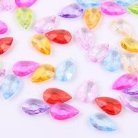 Acrylic Jewelry Pendant, Teardrop, faceted, mixed colors Approx 2mm, Approx 