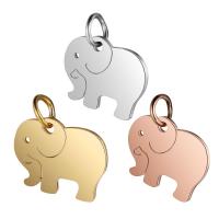 Stainless Steel Animal Pendants, Elephant, plated, fashion jewelry Approx 5mm 