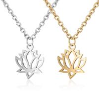 Stainless Steel Jewelry Necklace, with 5cm extender chain, Flower, plated, oval chain & for woman & hollow Approx 15.75 Inch 