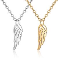 Stainless Steel Jewelry Necklace, with 5cm extender chain, Wing Shape, plated, oval chain & for woman & hollow Approx 15.75 Inch 