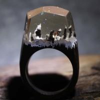 Harz Finger Ring, Holz, mit Harz, Modeschmuck & unisex, verkauft von PC