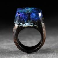 Harz Finger Ring, Holz, mit Harz, Modeschmuck & unisex, verkauft von PC