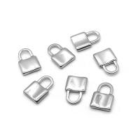 Stainless Steel Pendants, Lock, plated, fashion jewelry & DIY, original color 