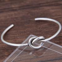 Brass Cuff Bangle, plated, fashion jewelry & for woman, silver color, 58*12mm 