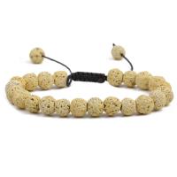 Gemstone Woven Ball Bracelets, plated & Unisex & adjustable .8 Inch 