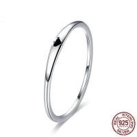 Sterling Silver Finger Ring, 925 Sterling Silver, real silver plated, Unisex & enamel, 2mmuff0c1mm, US Ring 