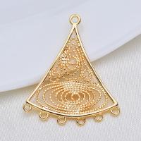 Brass Jewelry Pendants, real gold plated, for woman 
