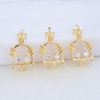 Cubic Zirconia Micro Pave Brass Pendant, real gold plated, micro pave cubic zirconia & for woman 