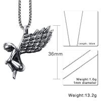 Stainless Steel Necklace & for man, original color, 36mm Approx 23.6 Inch 
