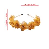 Hair Bands, Zinc Alloy, with Etamine, fashion jewelry & for woman, yellow 