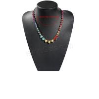 Glass Zinc Alloy Necklace, with Glass, with 7cm extender chain, fashion jewelry & for woman Approx 30.9 Inch 