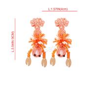 Seedbead Drop Earring, Lobster, fashion jewelry & for woman, orange 
