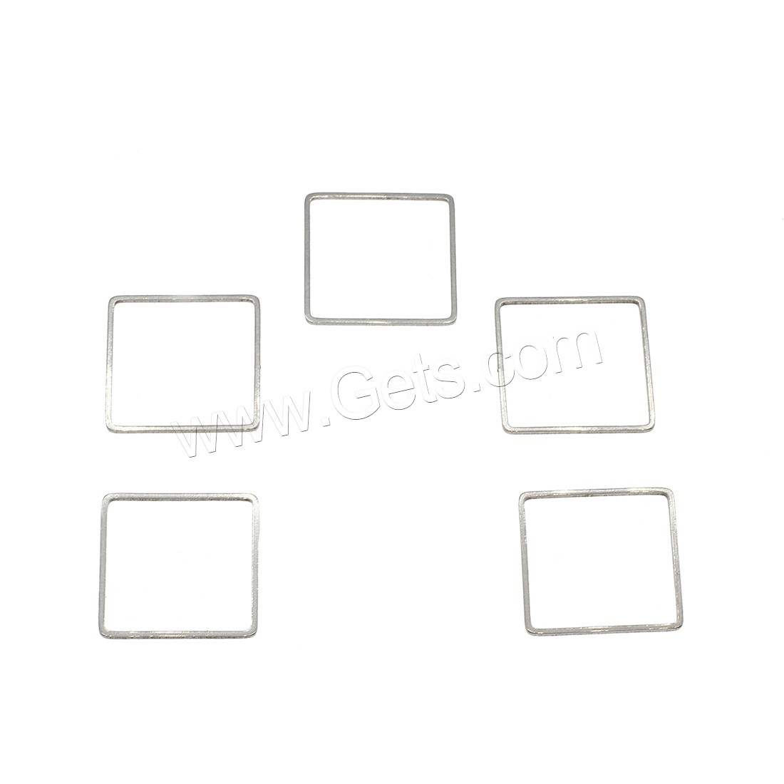 Stainless Steel Jewelry Findings, Square, different size for choice, original color, 1000PCs/Bag, Sold By Bag