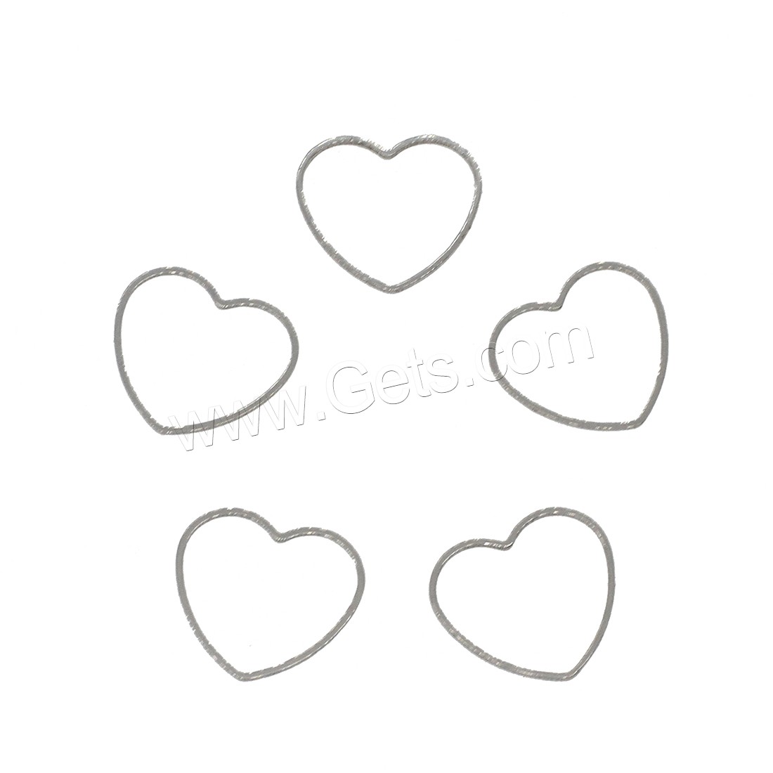 Stainless Steel Jewelry Findings, Heart, different size for choice, original color, 1000PCs/Bag, Sold By Bag