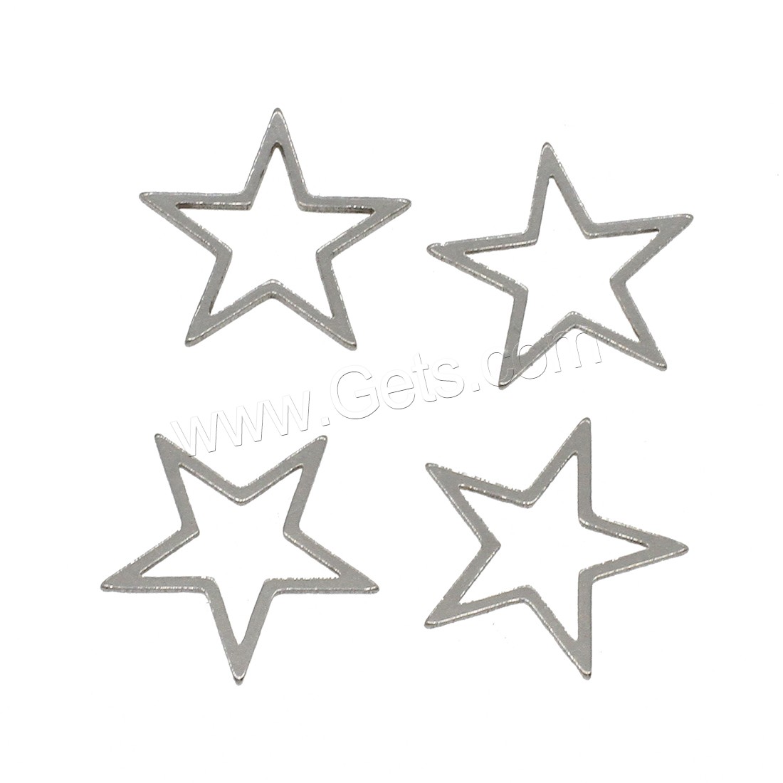 Stainless Steel Jewelry Findings, Star, different size for choice, original color, 1000PCs/Bag, Sold By Bag