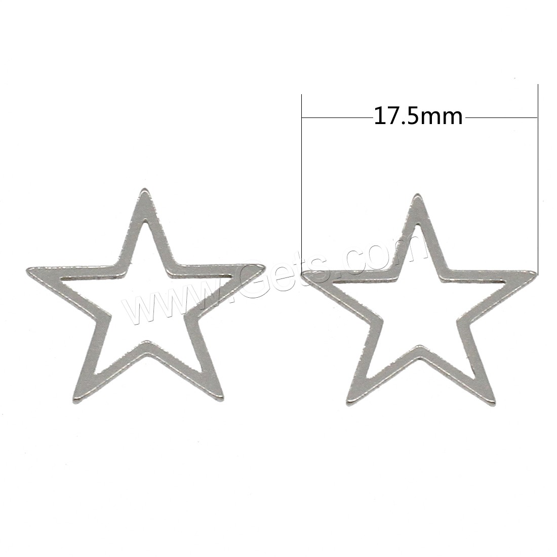Stainless Steel Jewelry Findings, Star, different size for choice, original color, 1000PCs/Bag, Sold By Bag
