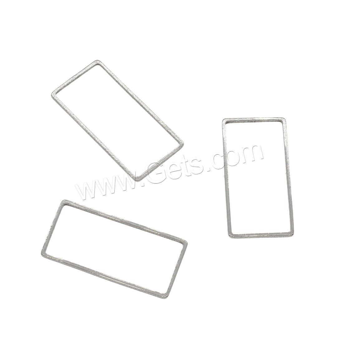 Stainless Steel Jewelry Findings, Rectangle, different size for choice, original color, 1000PCs/Bag, Sold By Bag