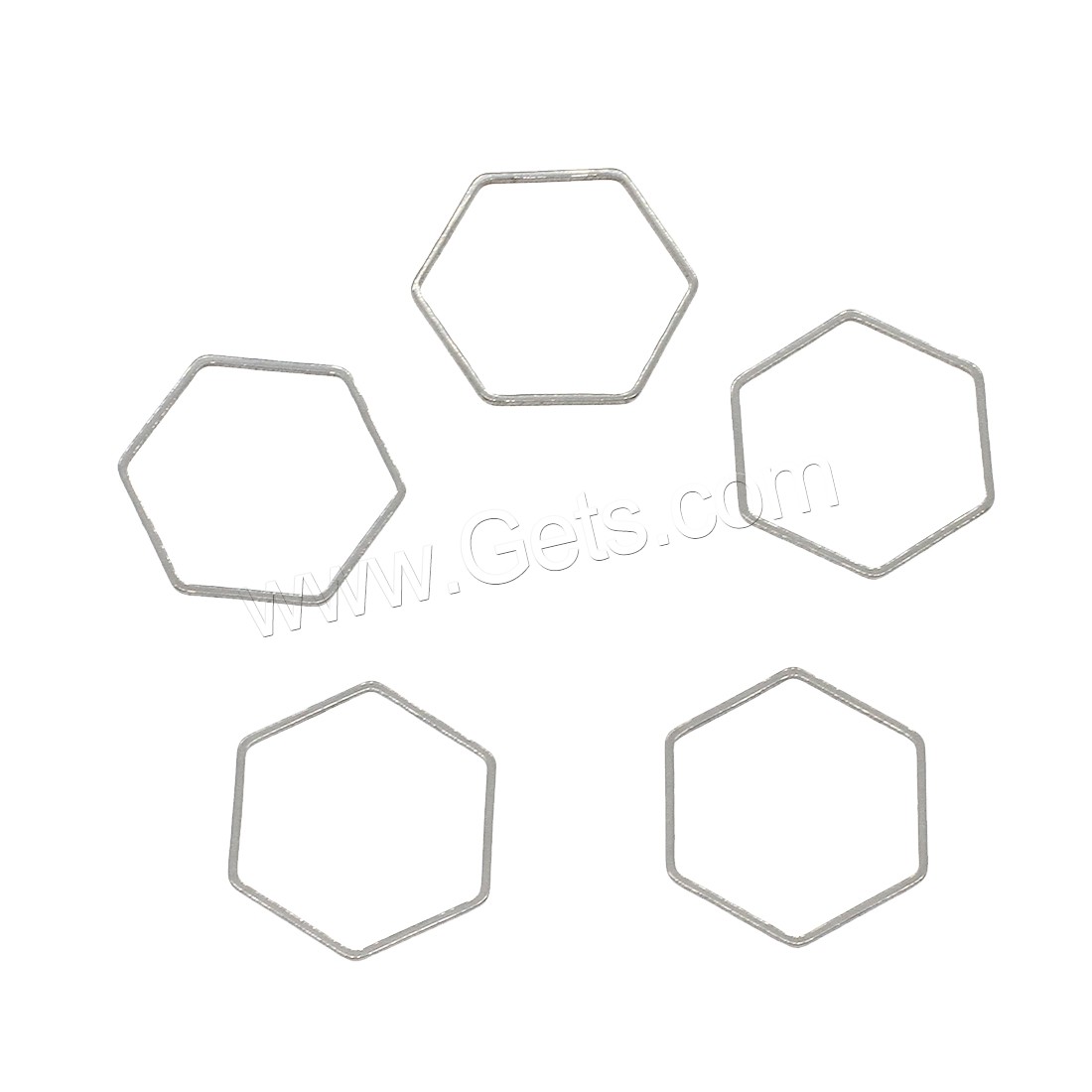 Stainless Steel Jewelry Findings, Hexagon, different size for choice, original color, 1000PCs/Bag, Sold By Bag