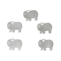 Edelstahl Tier Anhänger, Elephant, keine, 13x11x1mm, Bohrung:ca. 1.5mm, 300PCs/Tasche, verkauft von Tasche