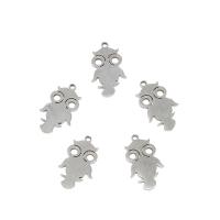 Stainless Steel Animal Pendants, Owl Approx 1mm 