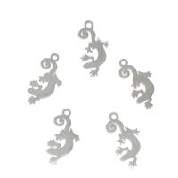 Stainless Steel Animal Pendants, Gecko Approx 1.7mm 