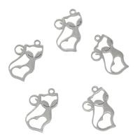 Stainless Steel Animal Pendants, Cat, hollow Approx 1.4mm 