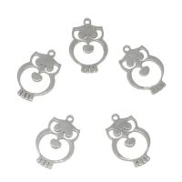 Stainless Steel Animal Pendants, Owl, hollow Approx 1mm 