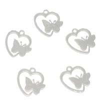 Stainless Steel Heart Pendants, hollow Approx 1.5mm 