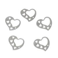 Stainless Steel Jewelry Findings, Heart, hollow 