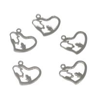 Stainless Steel Heart Pendants, hollow Approx 1.5mm 